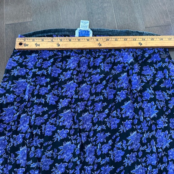 Vintage April‎ Cornell Floral Maxi Skirt Dark Fairy Whimsigoth Romantic M - Picture 6 of 10